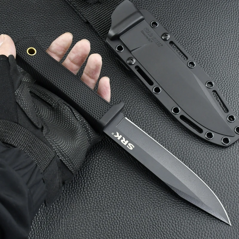 SKR مستقيم شفرة مثبتة RN الألي - مراجعة Bushcraft Knife Fixed وسعره