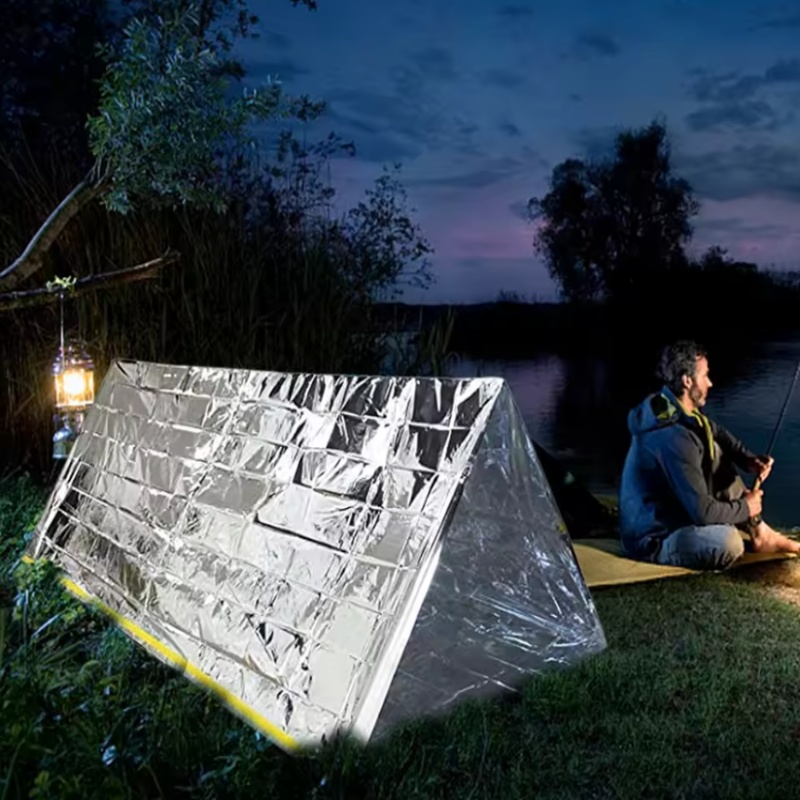 خيمة طوارئ محمولة لشخصين، مقاو - مراجعة Emergency Mylar Tent وسعره