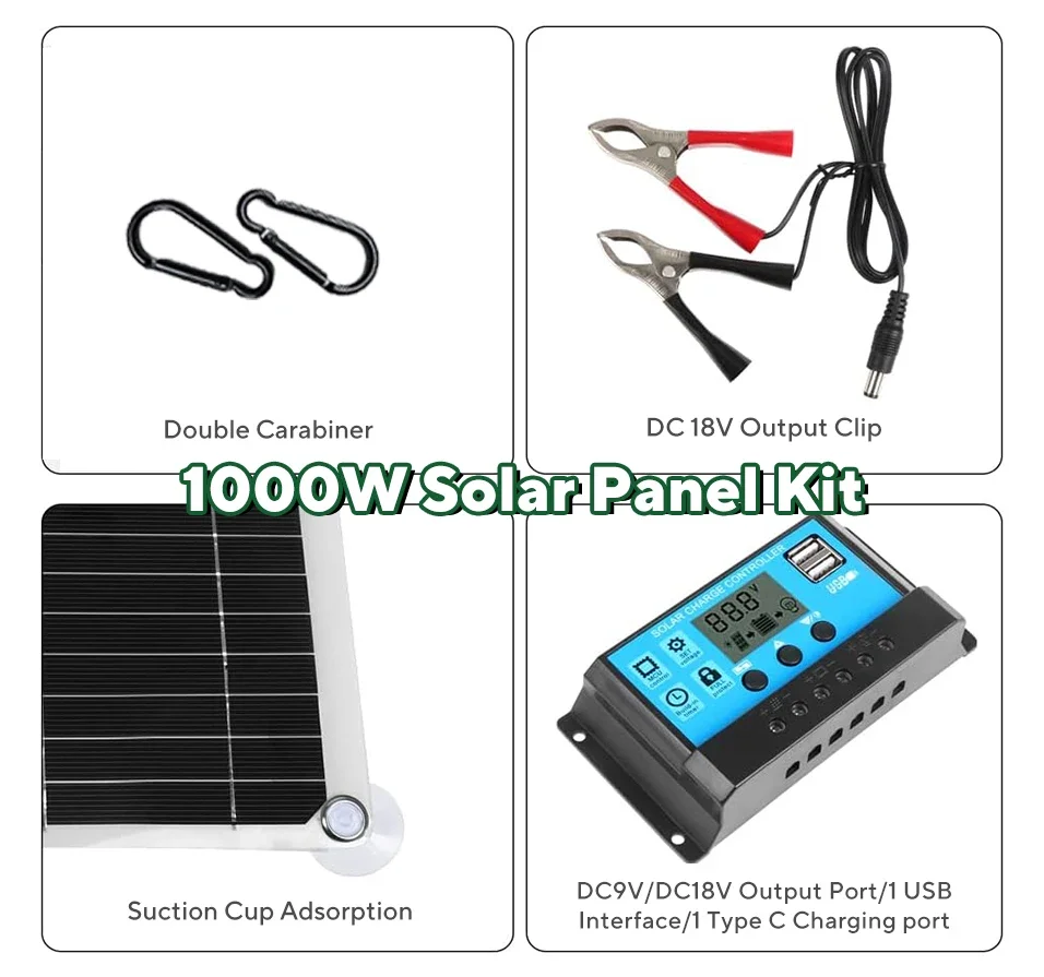 مجموعة ألواح شمسية بقوة 1000 و - مراجعة Solar Emergency Charger وسعره