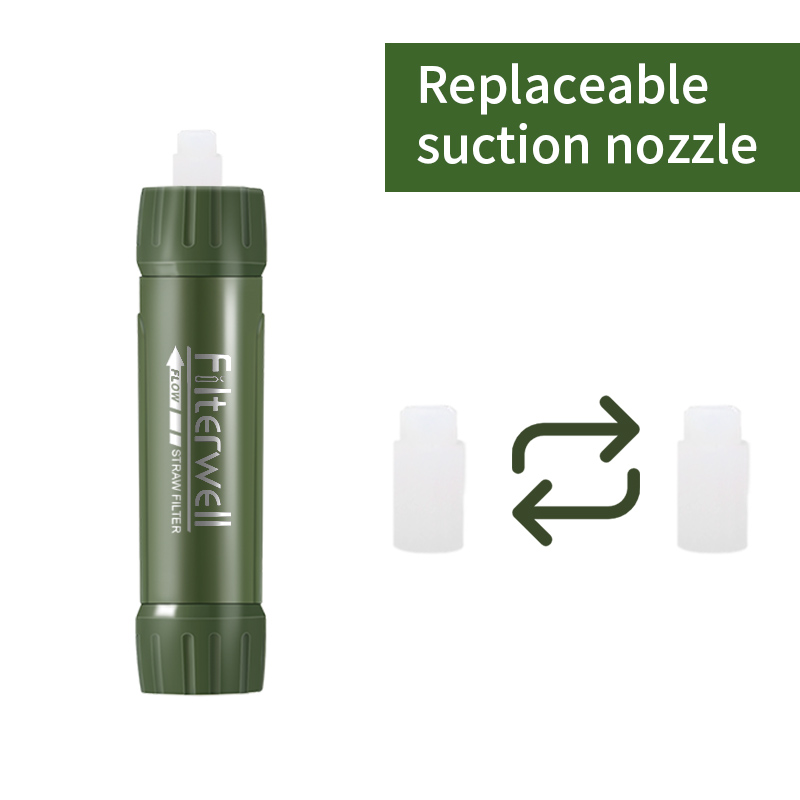 Filterwell الأخضر مصغرة مصفاة  - مراجعة Water Purification Straw وسعره