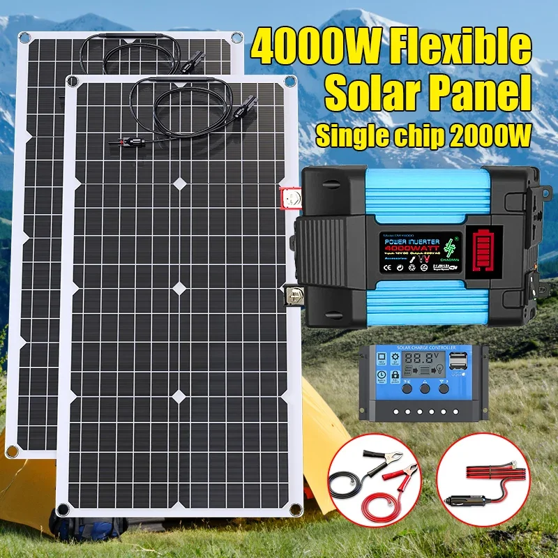 طقم لوحة طاقة شمسية 4000 وات 1 - مراجعة Solar Emergency Charger وسعره